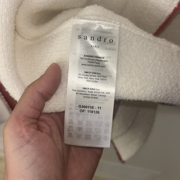 Sandro Luce Chunky Cotton-blend Cardigan In Ecru - Picture 11 of 14